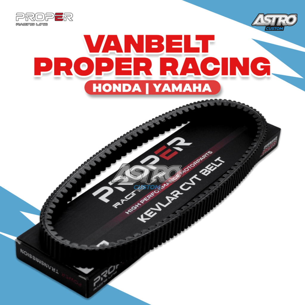 Vanbelt Proper Racing PCX ADV 150 Nmax Aerox Lexi 125 Spacy Mio Freego Xmax Vbelt Venbelt CVT