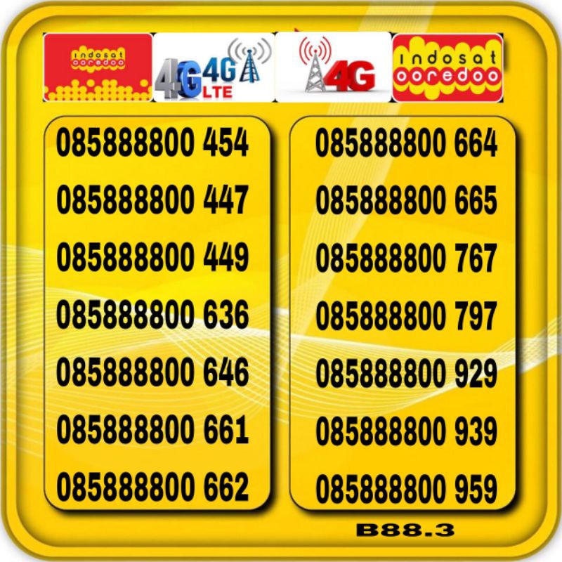 Nomor Cantik Indosat IM3 Ooredoo 4G Lte Kwartet 7777 Rapi Minimalis KARTU PERDANA IM3 OOREDOO NOMOR 