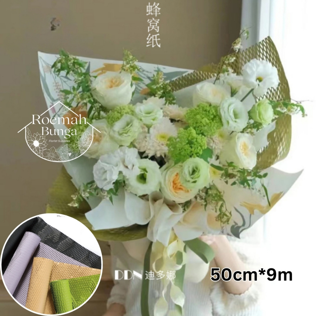 

[ROLL] Kertas Honeycomb 50cm * 9m / Bubblewrap Paper / Pembungkus bunga Buket Bouquet