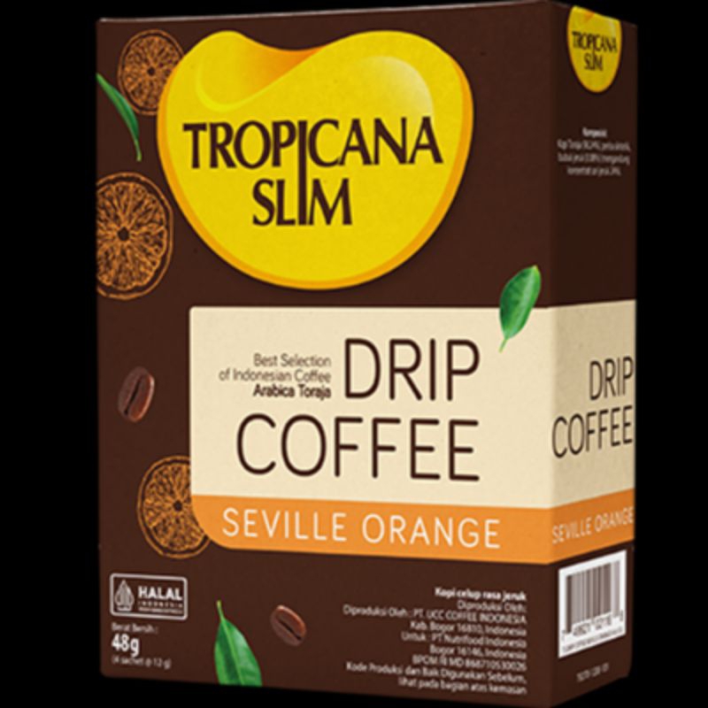 

Minuman Kopi Tropicana Slim Drip Coffee Seville Orange Box