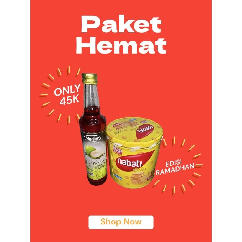 

Paket Hemat Wafer Nabati dan Sirup Marjan Cocopandan