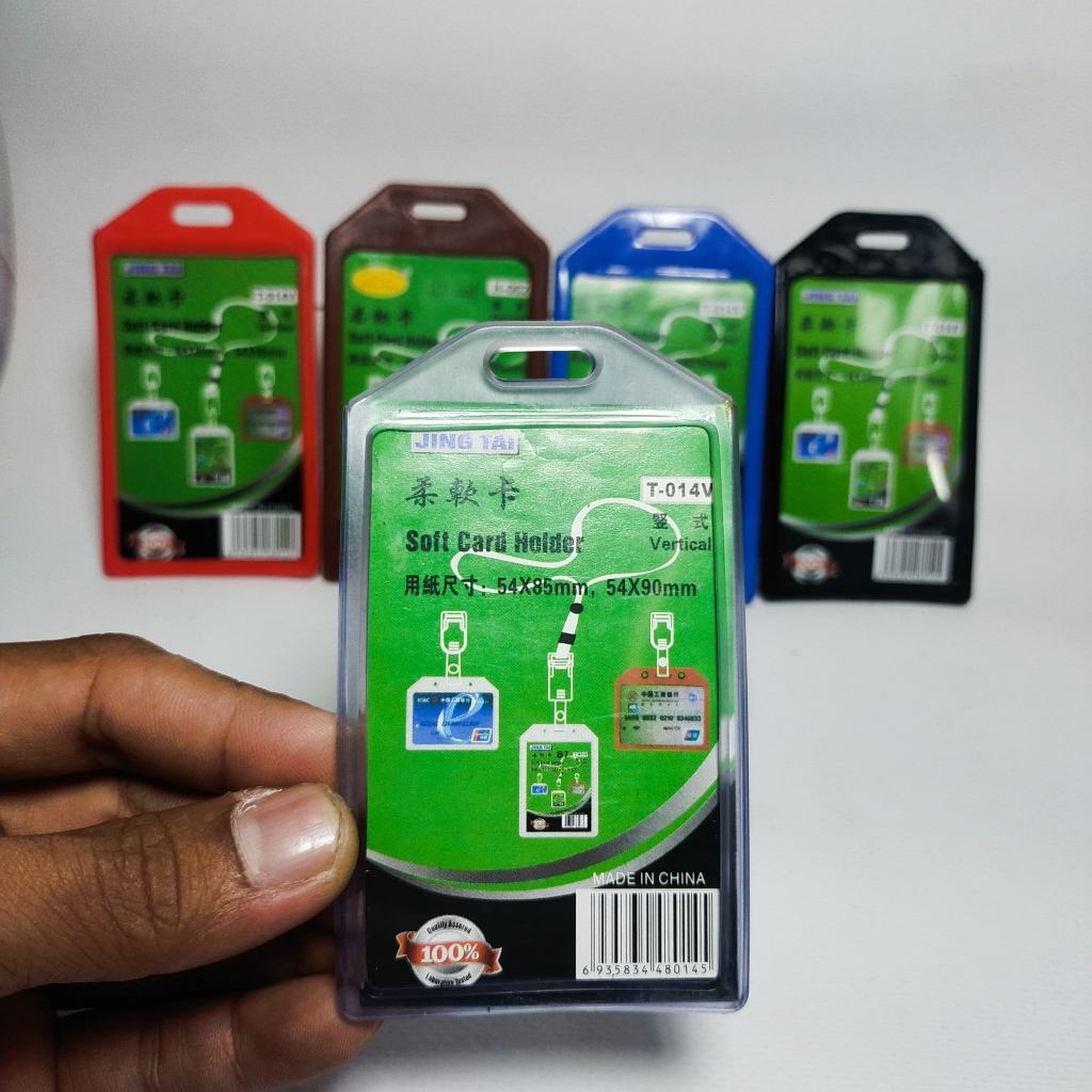 

Cover ID Card Jing Tai Karet 1 Kartu/Casing ID Card Elastis/Penutup ID Card/ID Card Transparant