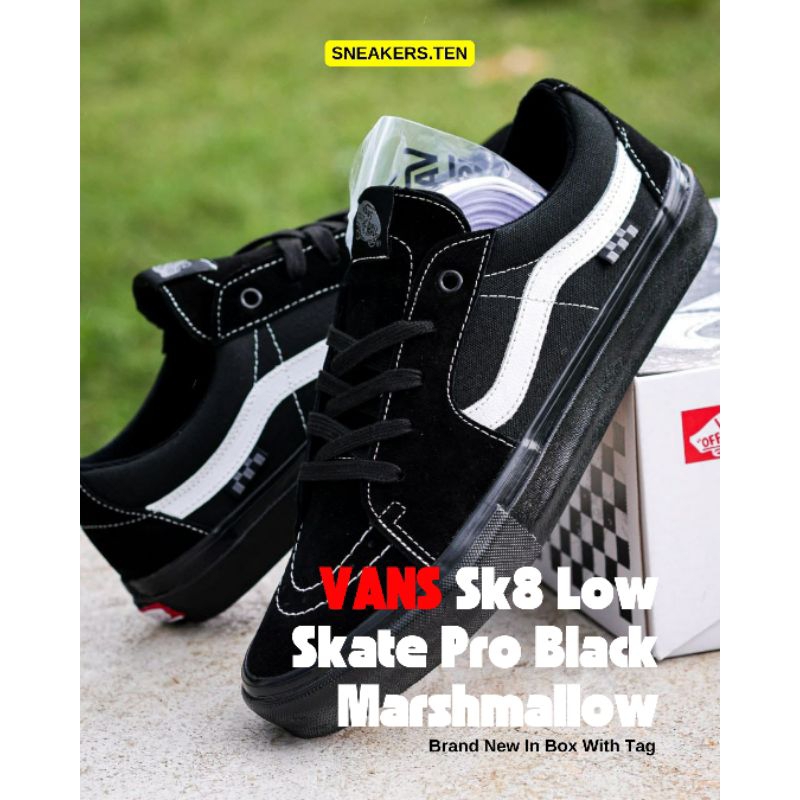 Sepatu Vans Sk8 Low Skate Pro Black Marshmallow 100% ORIGINAL