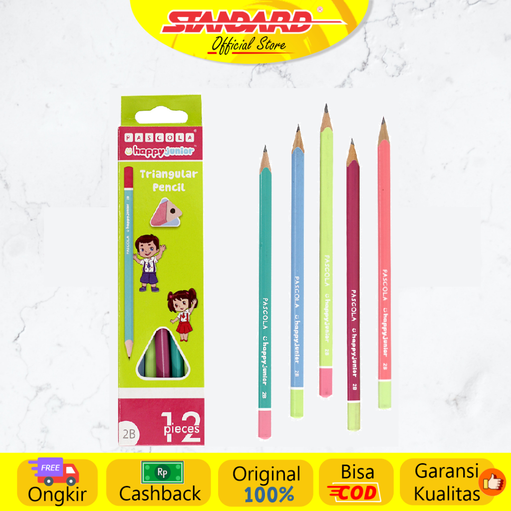 

Standard Pascola Happy Junior 2B Isi 12 pcs ( Pencil / Pensil Kayu )