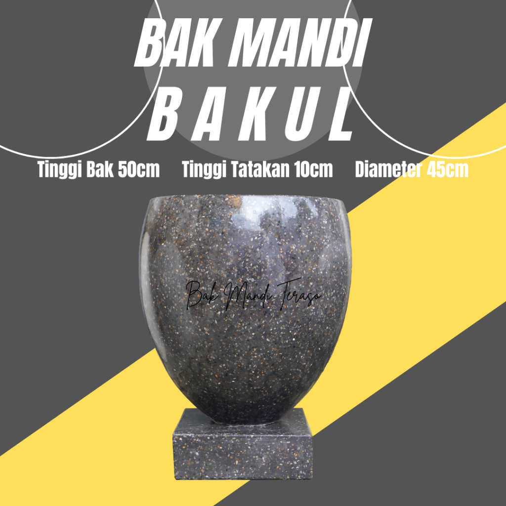 BAK MANDI TERAZZO | BAK MANDI MARMER | BAK MANDI BAKUL HITAM | GENTONG KERAMIK | BAK MANDI TERASO