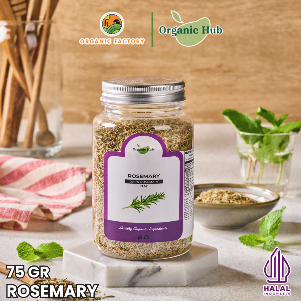 

Organic Hub Rosemary Daun Kering Asli Rempah Tanpa Campuran Dan Pengawet 100% Organik 75gr