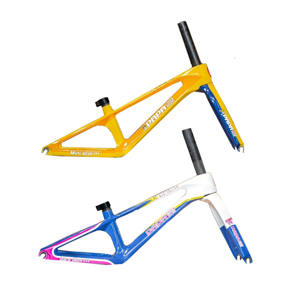Frame Pushbike Frame PAPA BIKE Mini Storm Carbon 12 Inch Push Balance Bike Frame Set