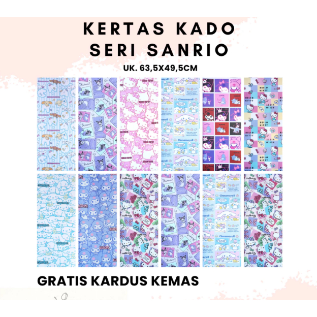 

Kertas Kado Wrapping Paper Premium Seri Sanrio