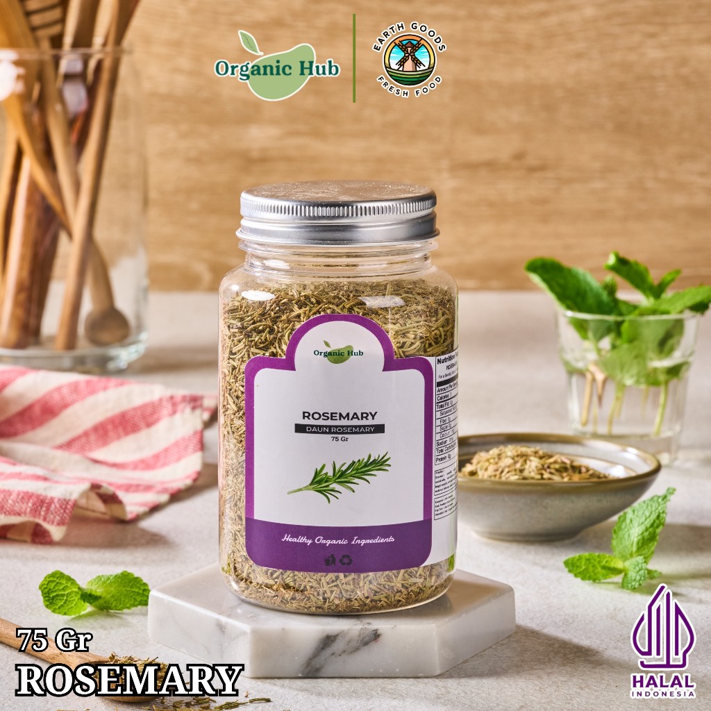 

Organic Hub Rosemary Daun Kering Asli Rempah Tanpa Campuran Dan Pengawet 100% Organik 75gr