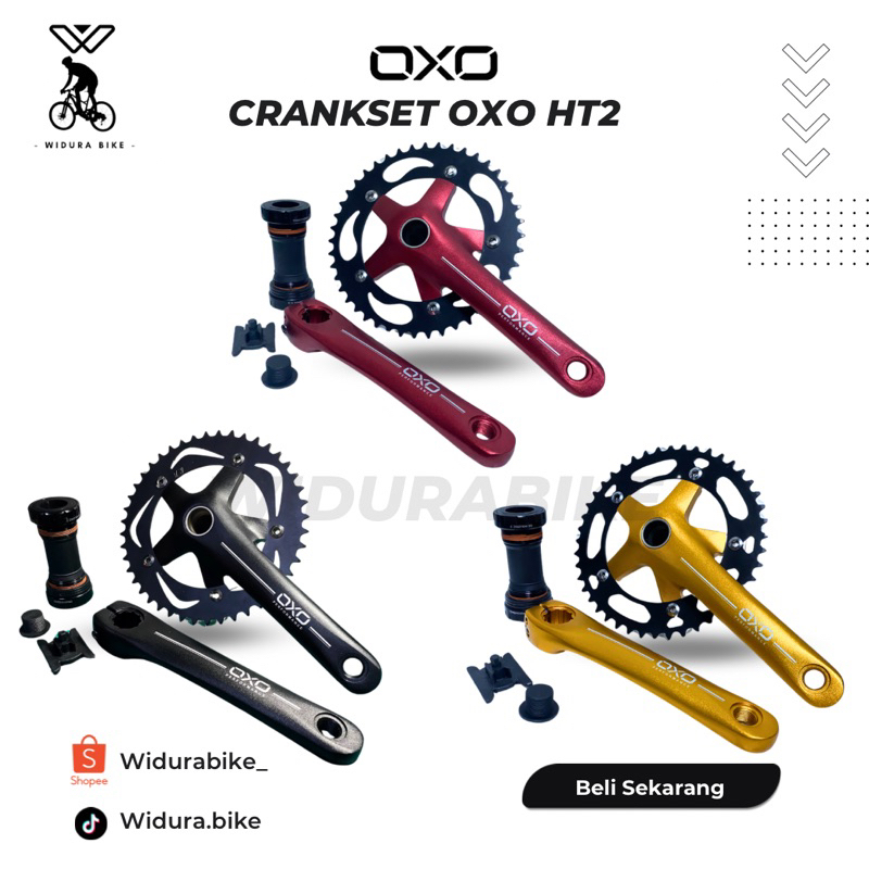 Crankset oxo 44T HT2 Alloy bmx BCD 130 Arm 170mm Single Speed/ Crank Bmx/ crank Mtb/ crank fixie/ cr