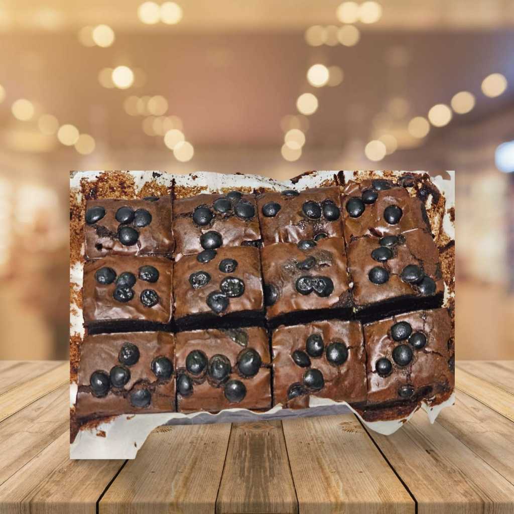 Fudgy Brownies Panggang dark chocolate / Fudgy Brownies Shiny Crust / Brownies 15 Pcs (20x10)