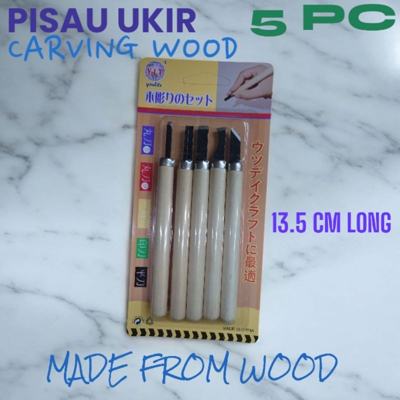 

PISAU UKIR KAYU MINI 5PC SET GAGANG KAYU ASLI D3307