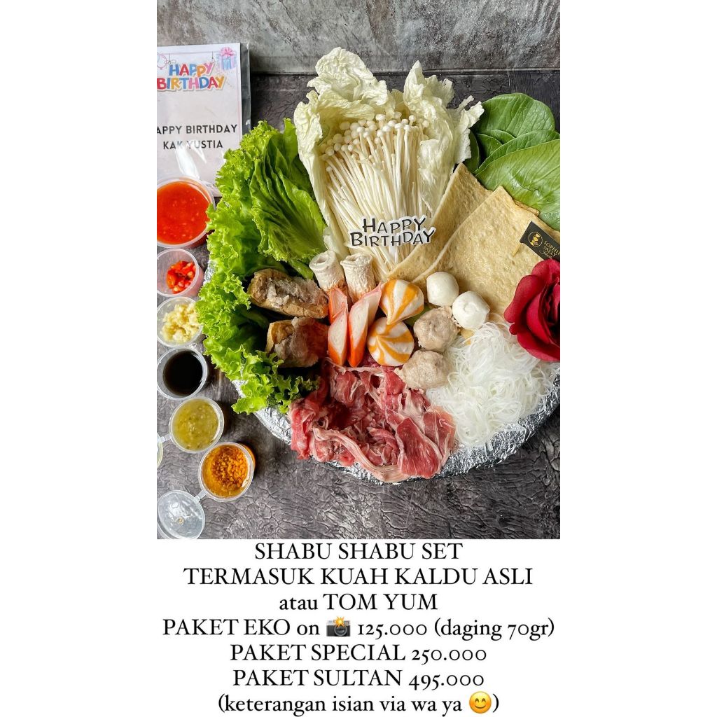 

Shabu-Shabu Set - Kuah Kaldu Asli / Tom Yum - READY SETIAP HARI
