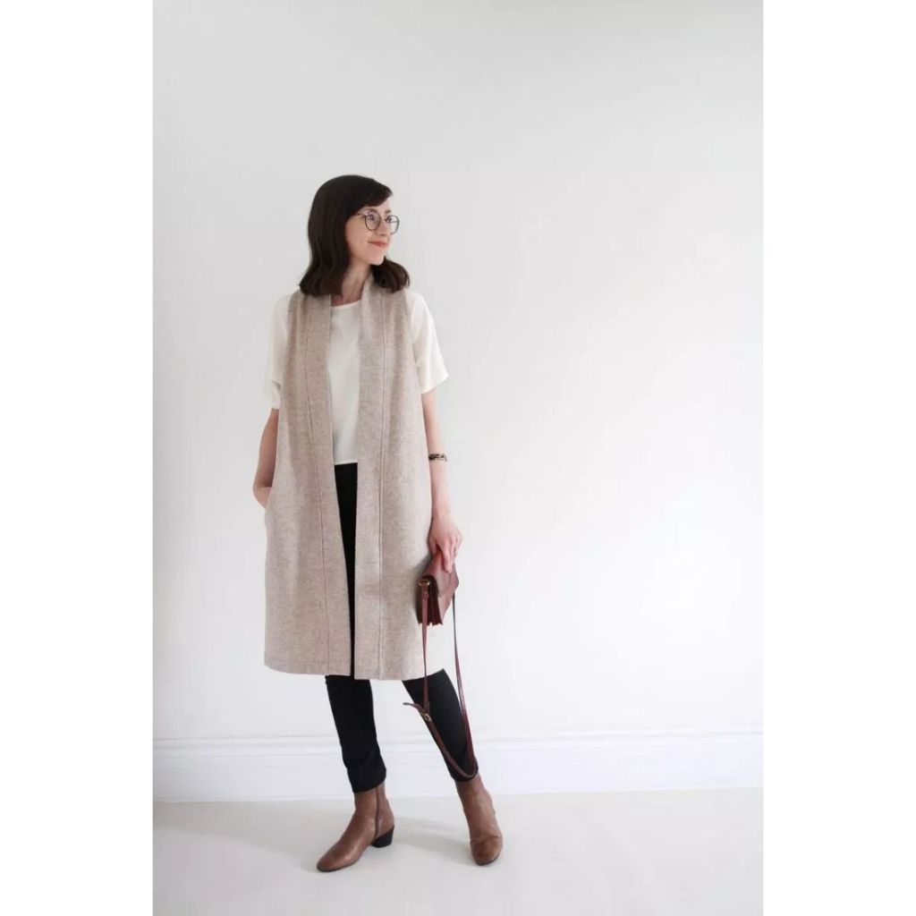 O2 PROJECT - [Premium Outter] Outter Wanita | Blazer Wanita Tanpa Lengan | Rompi Outer Panjang | Out