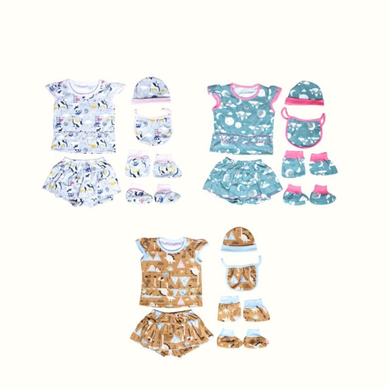 VINATA YOBEL BUNTUNG PRINTING/YOBEL BAYI/SET PAKAIAN BAYI LENGKAP