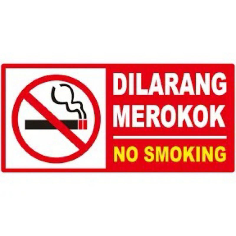 

Sticker Kawasan dilarang merokok / No smooking