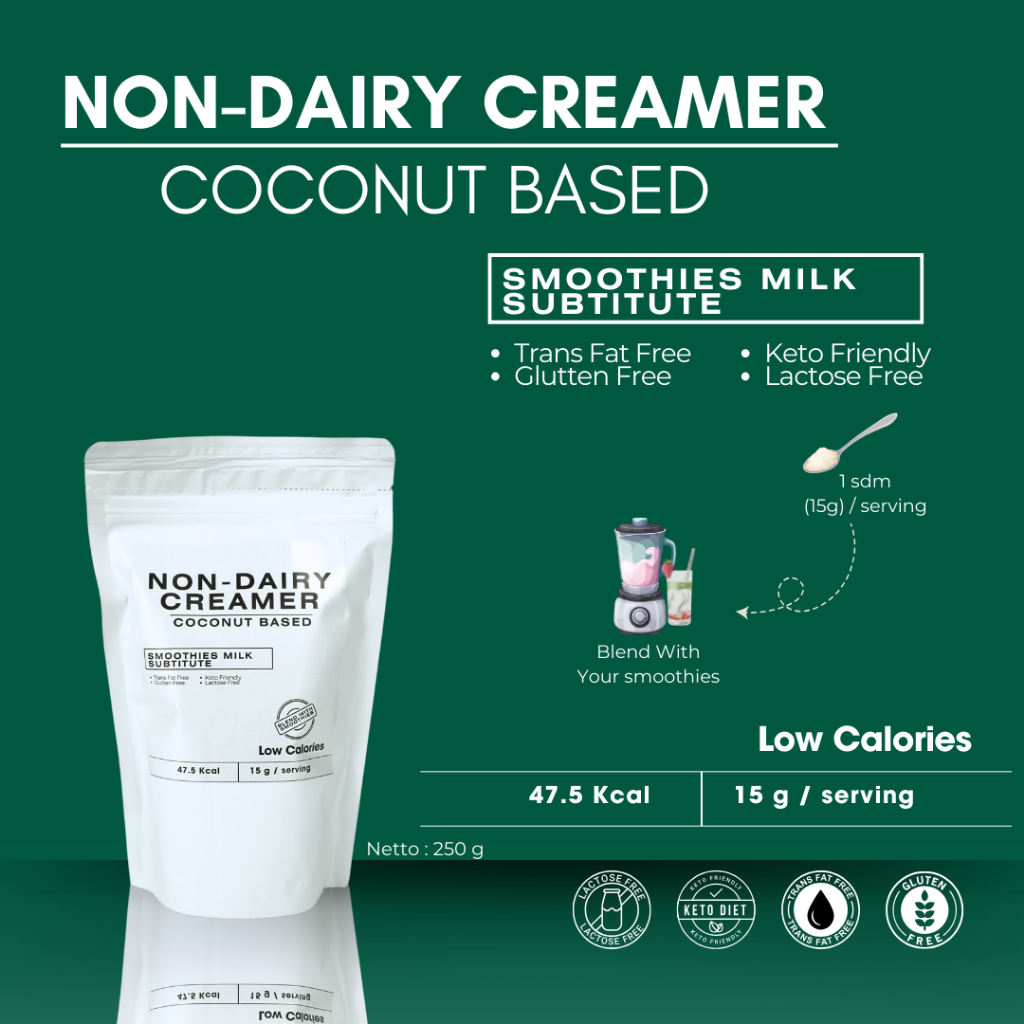 

Non-Dairy Creamer Milk Subtitute Pengganti Susu Low Calories