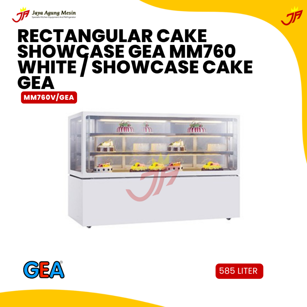 GEA RECTANGULAR CAKE SHOWCASE GEA MM760 WHITE / SHOWCASE CAKE GEA/Showcase Cake MM 760V Gea