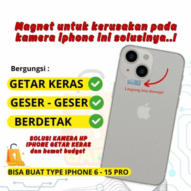 MAGNET UNTUK KAMERA IPHONE GETAR GESER-GESER BERDETAK