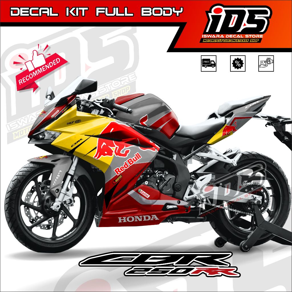 Decal Cbr 250rr Full Body Decal Cbr 250r New Full Body Stiker All New Cbr250r Full Body RED BULL
