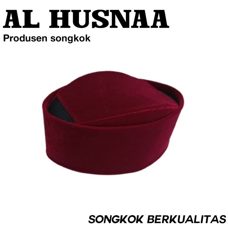 Peci Susun Merah Songkok Merah Susun Kopiah/Kopyah merah Susun Tinggi 6cm 7cm 8cm 9cm 10cm.