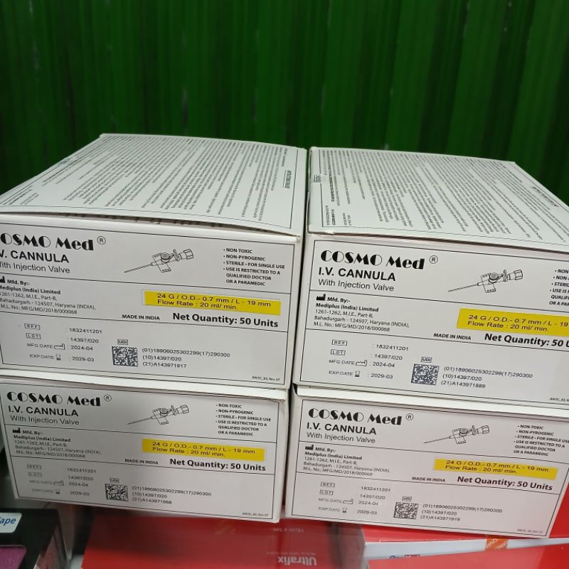 Cosmomed IV Cannula Injection Port 24G