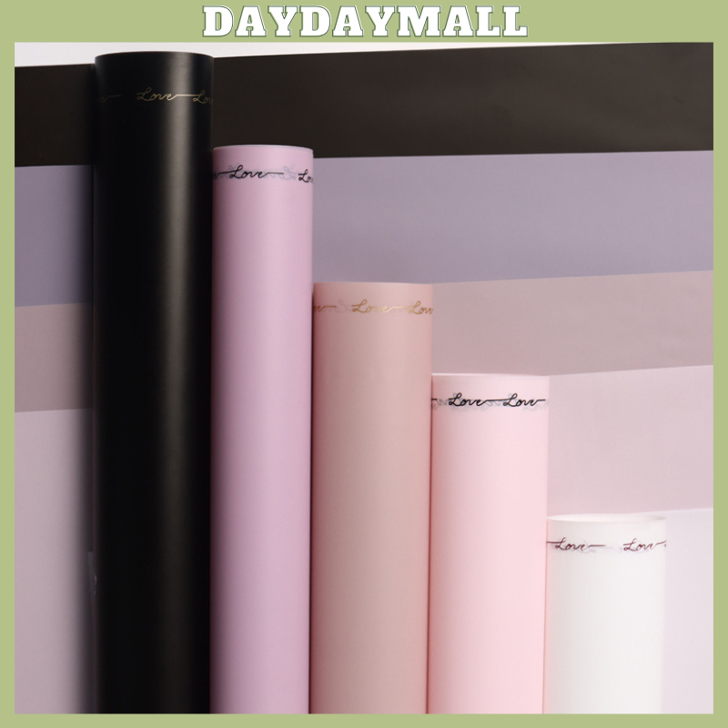 

Flower Wrapping Cellophane Paper LINE LOVE Kertas Bunga Buket Murah 6040