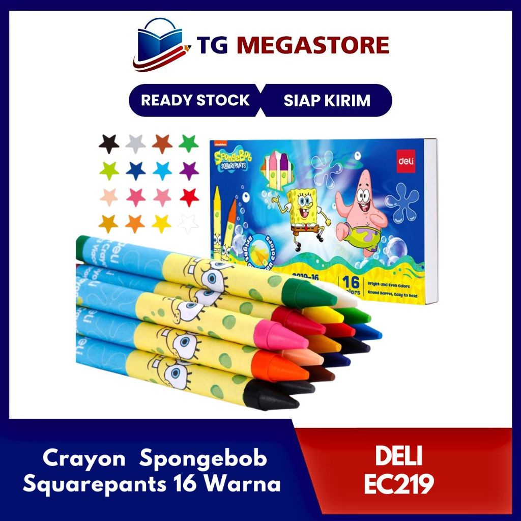 

Crayon / Wax Crayon Deli Spongebob Squarepants 16 Warna EC219-16