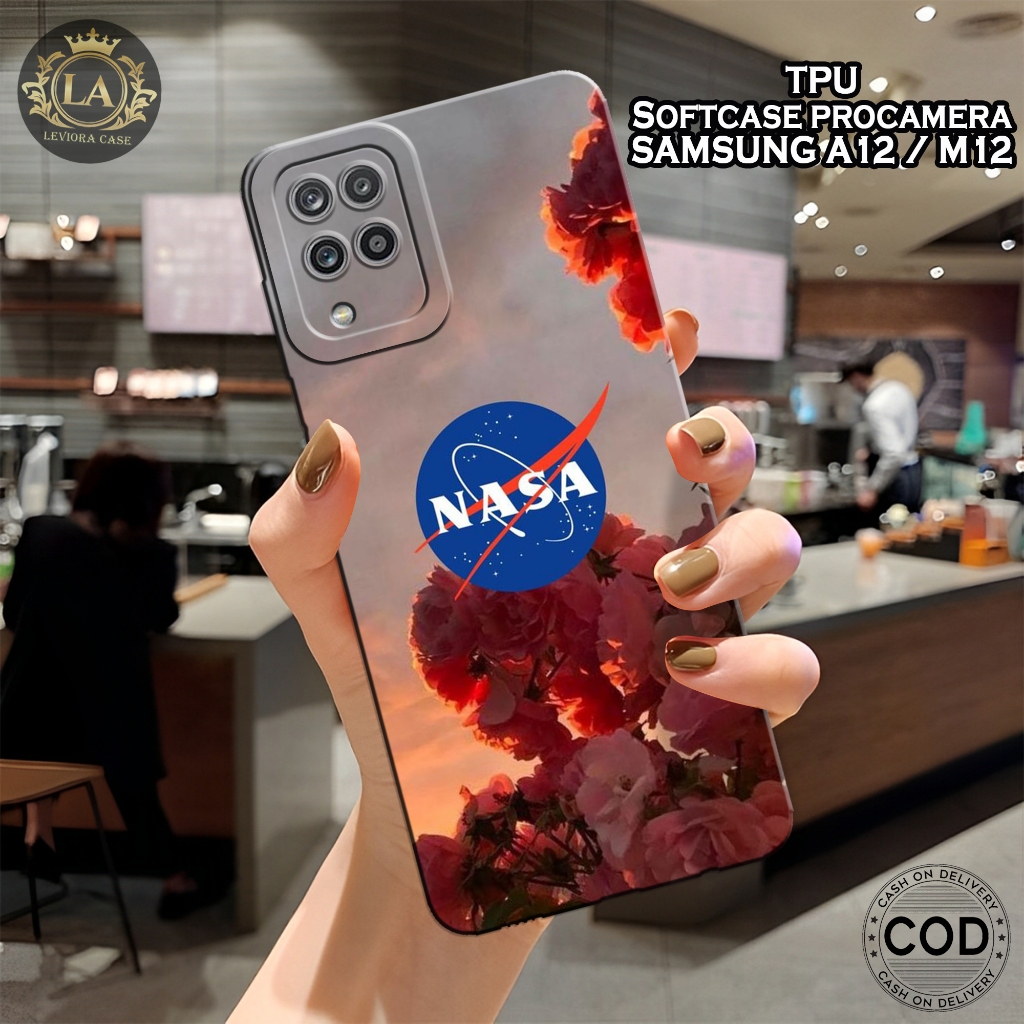Case Samsung A12 / M12 Terbaru - Leviora Case - Fashion Case NASA - Softcase Samsung A12 / M12 - Cas