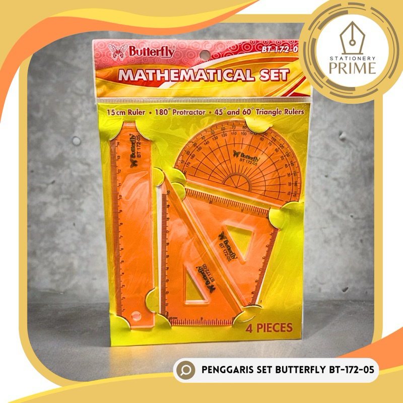

Penggaris Butterfly Mathematical Set BT-172-05/ Set Penggaris Segitiga