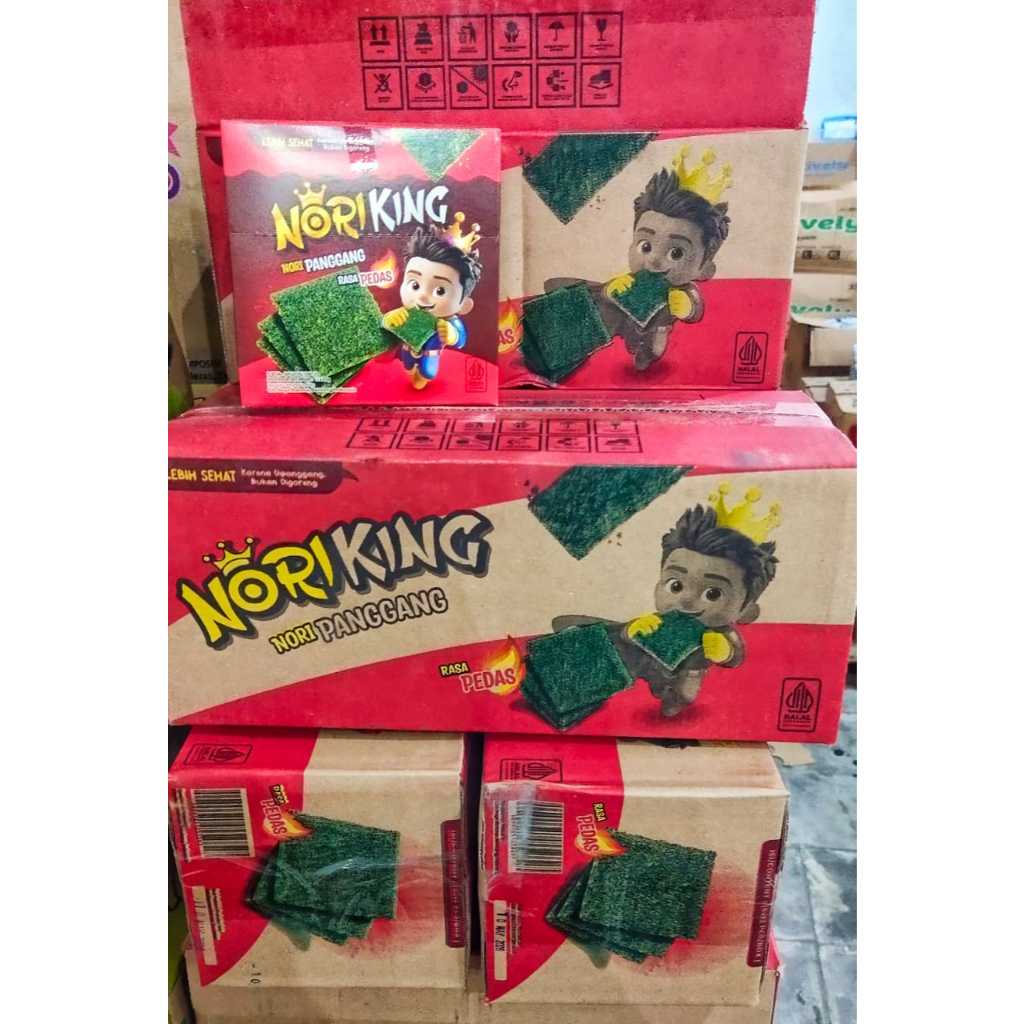 

NORIKING Nori Panggang Rasa Original/Pedas 1 Dus isi 5 box (KARTONAN)