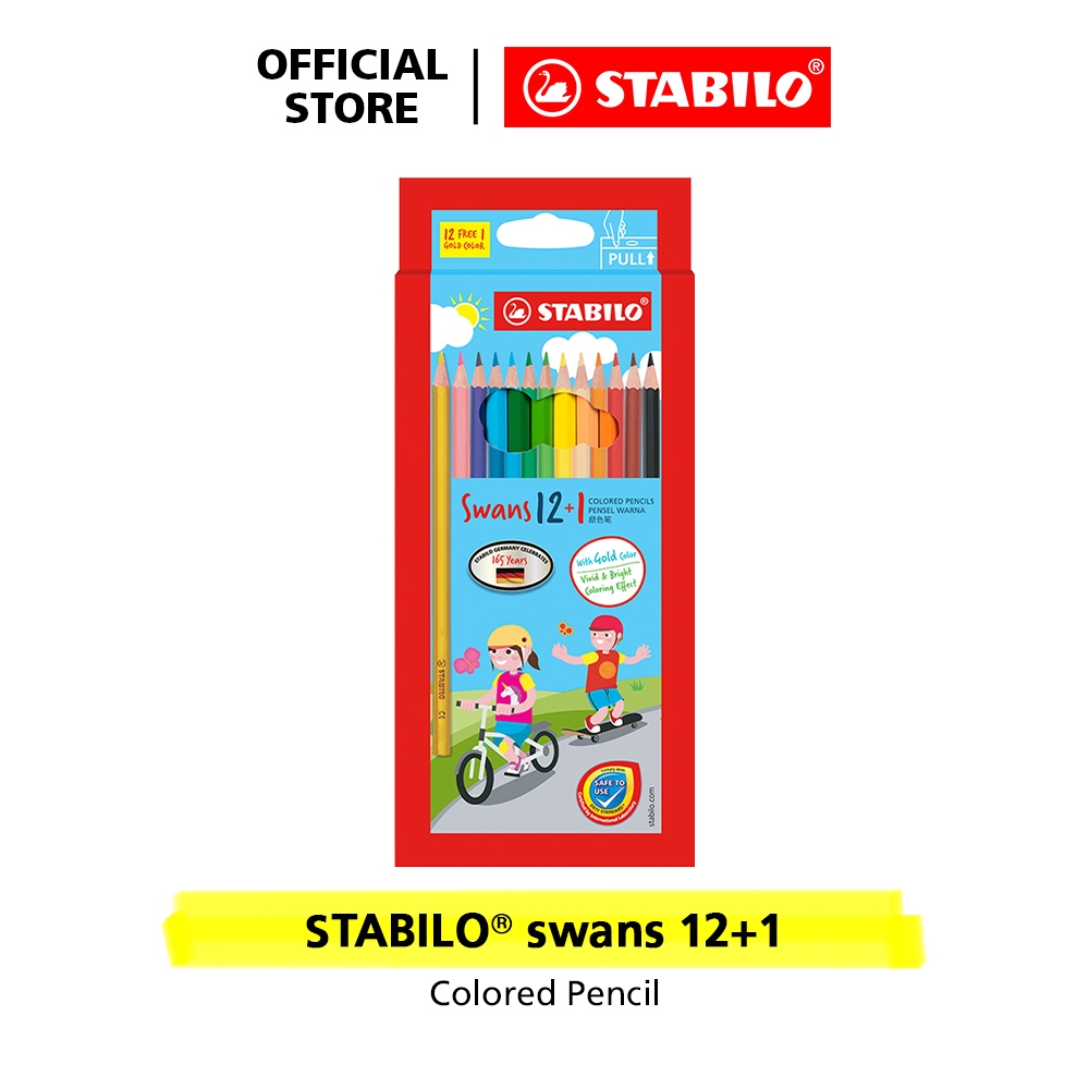 

STABILO Swans Colored Pencils 12+1 pcs / SPECIAL EDITION / Pensil Warna isi 12+1 pcs