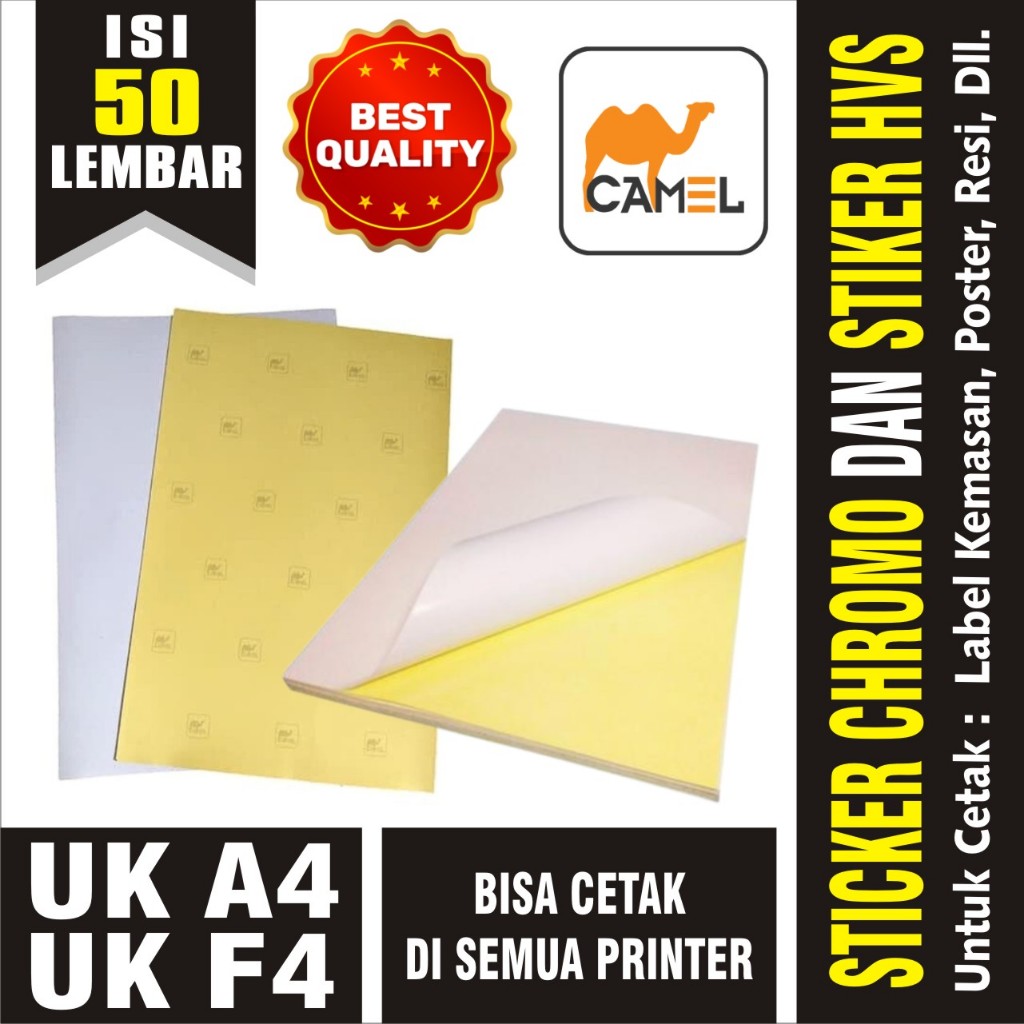 

Sticker Chromo Glossy / Doff Isi 50 Lembar / Stiker Kromo, Stiker HVS bontak, CTS, Cast-coated Cromo