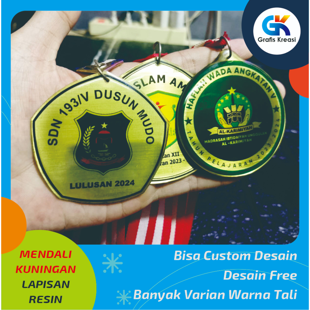 MENDALI KUNINGAN / MENDALI RESIN / MENDALI CUSTOM