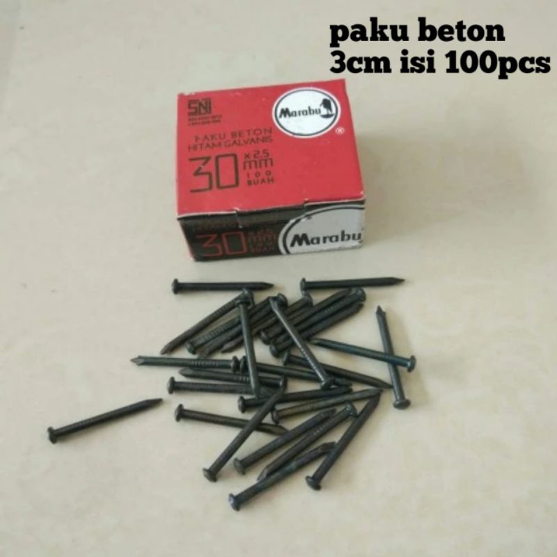 Paku Beton 3 Cm Hitam / Paku Beton marabu Hitam 30mm / Paku Beton 3 cm
