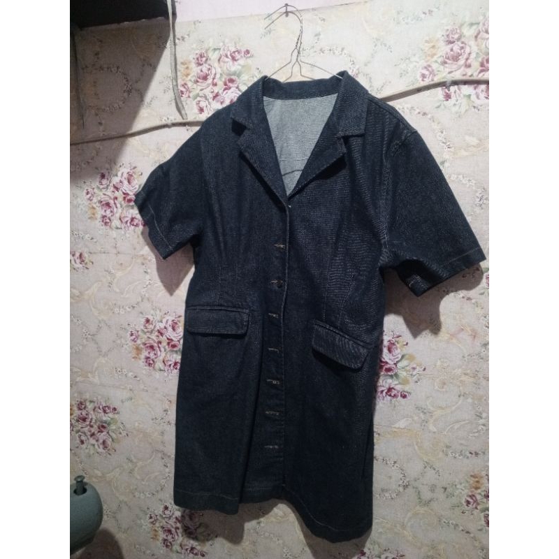 preloved dress denim wanita (new)