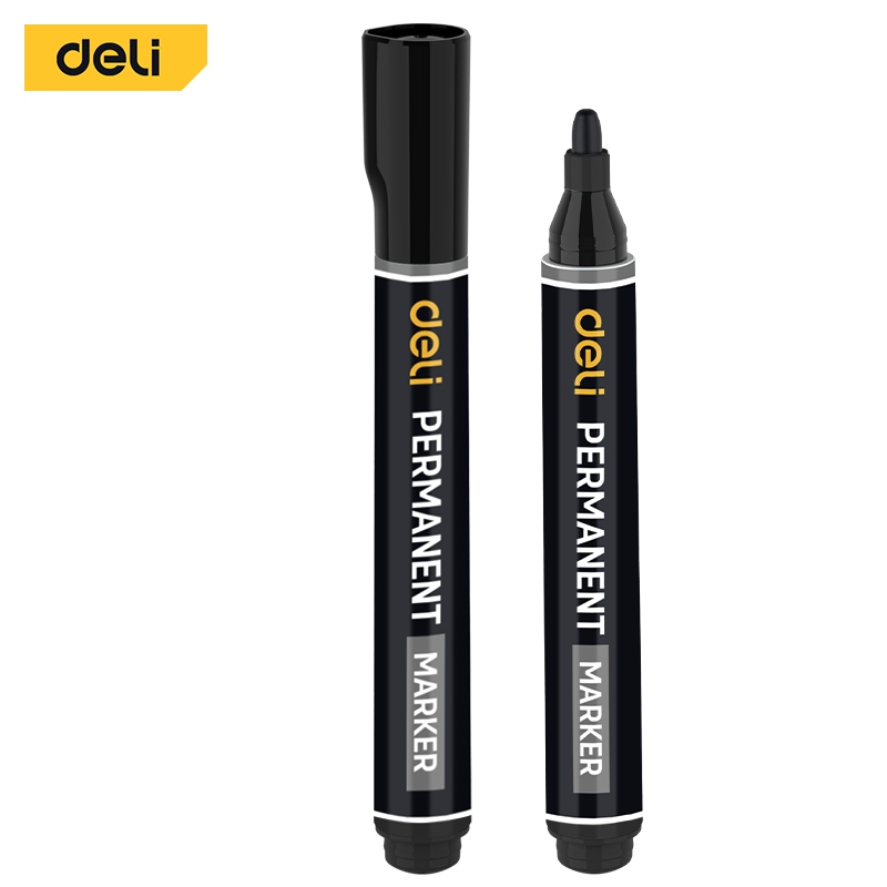 

Deli spidol permanent marker warna biru , merah , hitam
