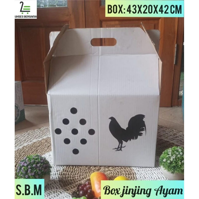 

Box Ayam uk.43x20x42cm(hidup)/Dus box paket ayam/Hampers/Box