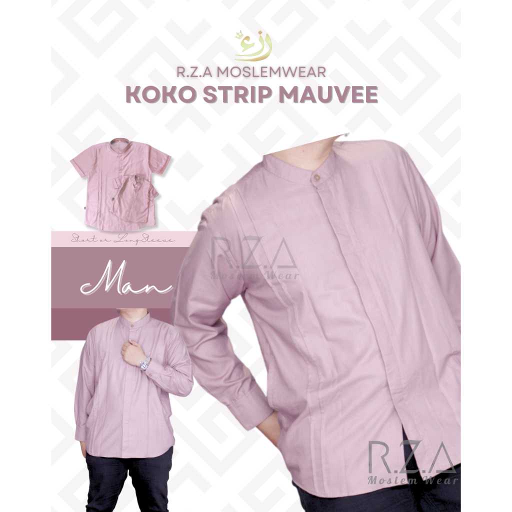 Koko Couple STRIP Mauvee Purple Ungu Ayah Anak Newborn Jumbo Kemeja Baju Lebaran Sarimbit Oversize B