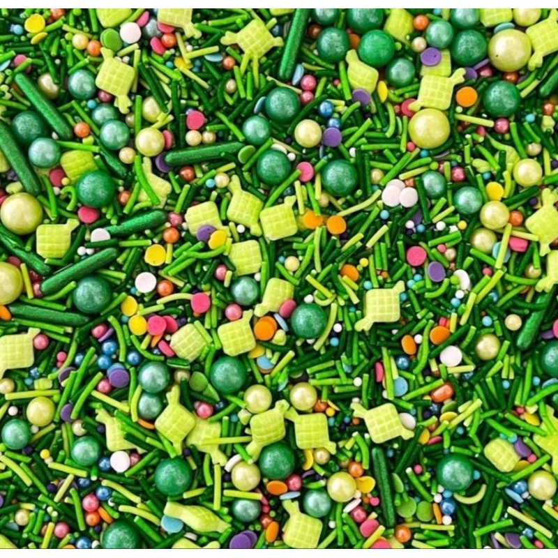 

SPRINKLE LEBARAN TRIMIT SUGAR BEADS / BAKING DECORATIVE CANDY / PERMEN DEKORASI KUE / MUTIARA WARNA BENTUK