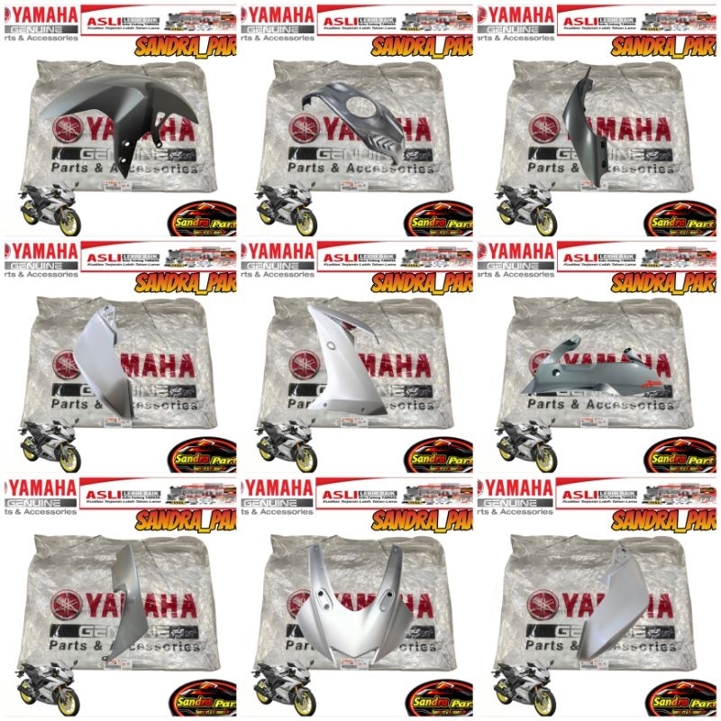 COVER FULL BODY HALUS R15 VVA V3 SILVER PERAK 2020 ORIGINAL YAMAHA