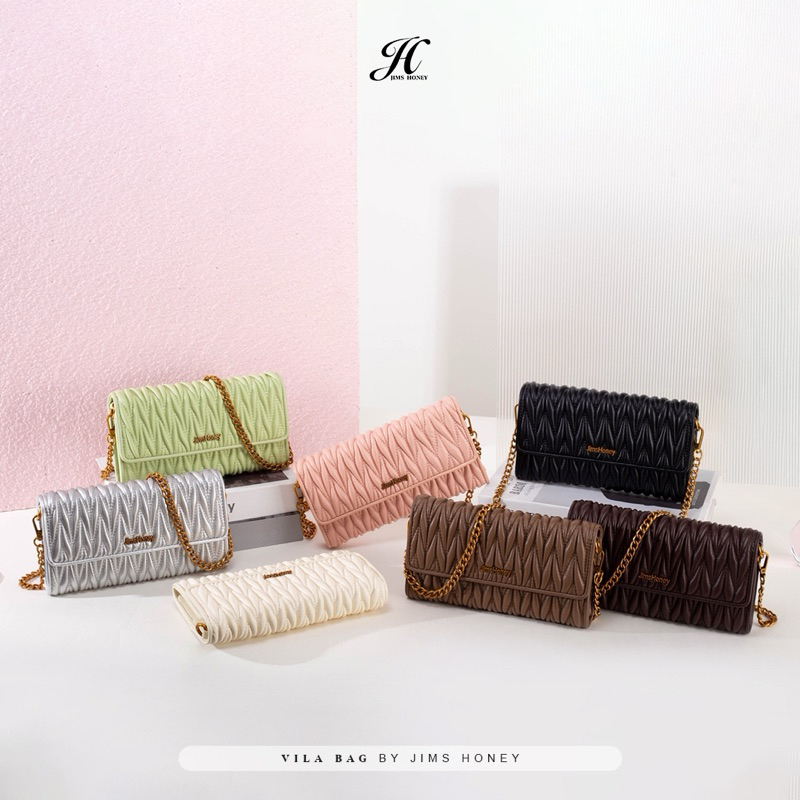 VILA BAG BY JIMS HONEY/SLING BAG/TAS SELEMPANG WANITA/TALI RANTAI/MINIBAG/CLUTCH WANITA/100%ORI/BISA