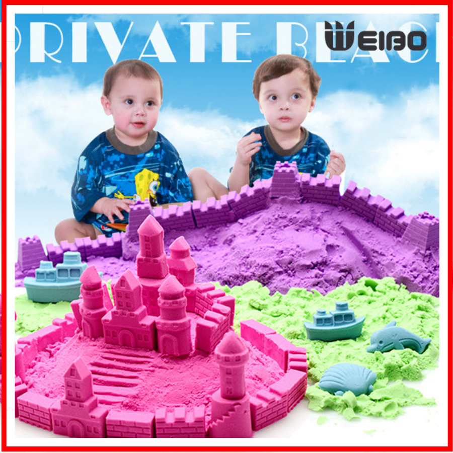 

WEIBO Mainan Pasir Packing Alumunium / Mainan Pasir Kinetik Ajaib 1 Kg (1000 gram)