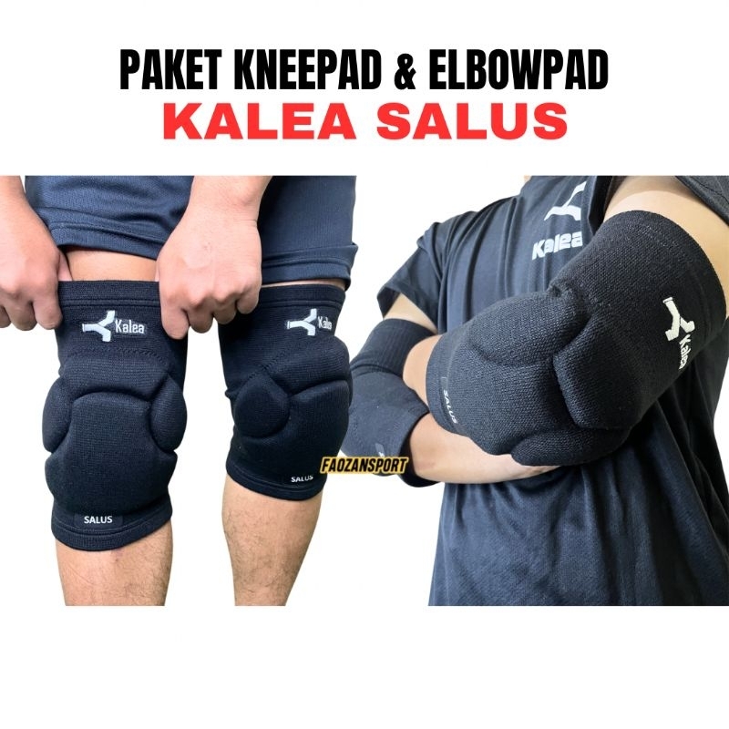 Deker Kneepad Lutut Kalea Salus Hitam Putih Pelindung lutut kiper futsal Knee Pad Elbow pad Kalea