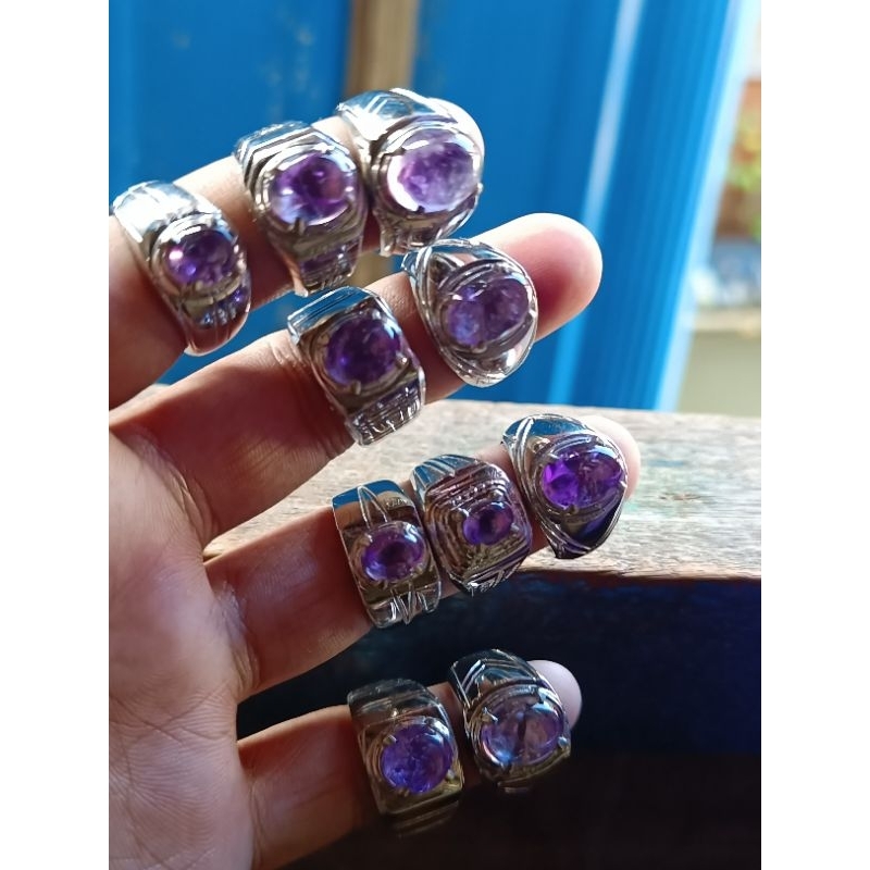cincin batu kecubung asli