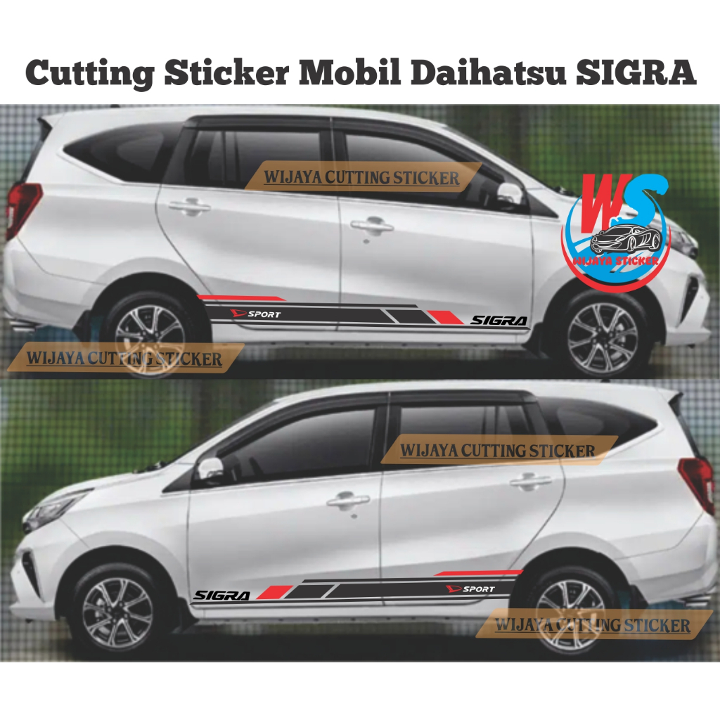 Stiker Minimalis striping Cutting Variasi Mobil Daihatsu Sigra