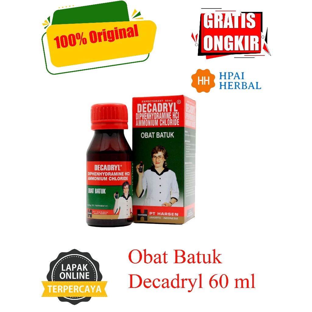 Decadryl Sirup 60 ml - Obat Batuk Pilek Asma