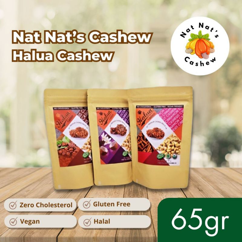 

Nat - Nat's Cashew"- Mini Halua Cashew 65 gr - Cemilan Kacang Mede