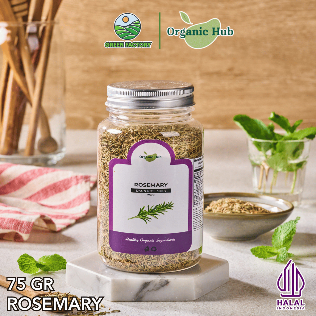 

Organic Hub Rosemary Daun Kering Asli Rempah Tanpa Campuran Dan Pengawet 100% Organik 75gr