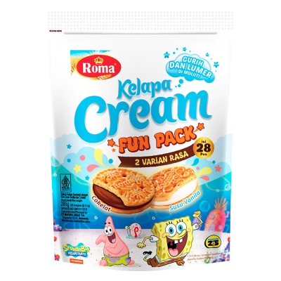

Biskuit ROMA Kelapa Cream Krim FUN PACK isi 28